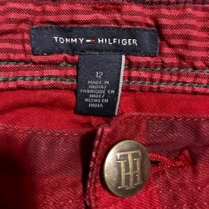 Vintage Tommy Hilfiger red Plaid jeans size 12